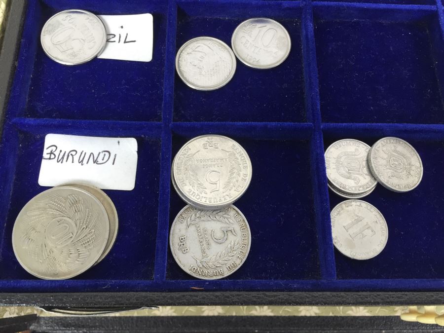 International Coin Collection In Nice 5-Drawer Presentation Box Organized By Country [Photo 7]