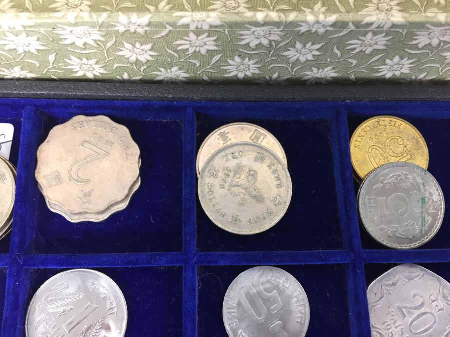 International Coin Collection In Nice 5-Drawer Presentation Box Organized By Country [Photo 49]