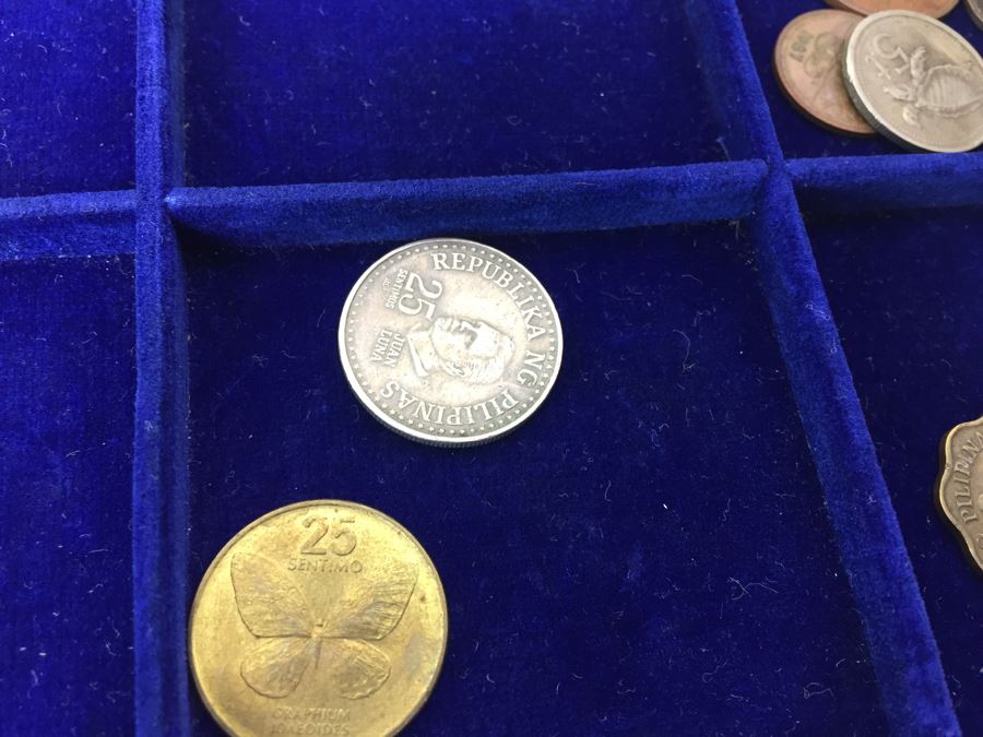 International Coin Collection In Nice 5-Drawer Presentation Box Organized By Country [Photo 70]