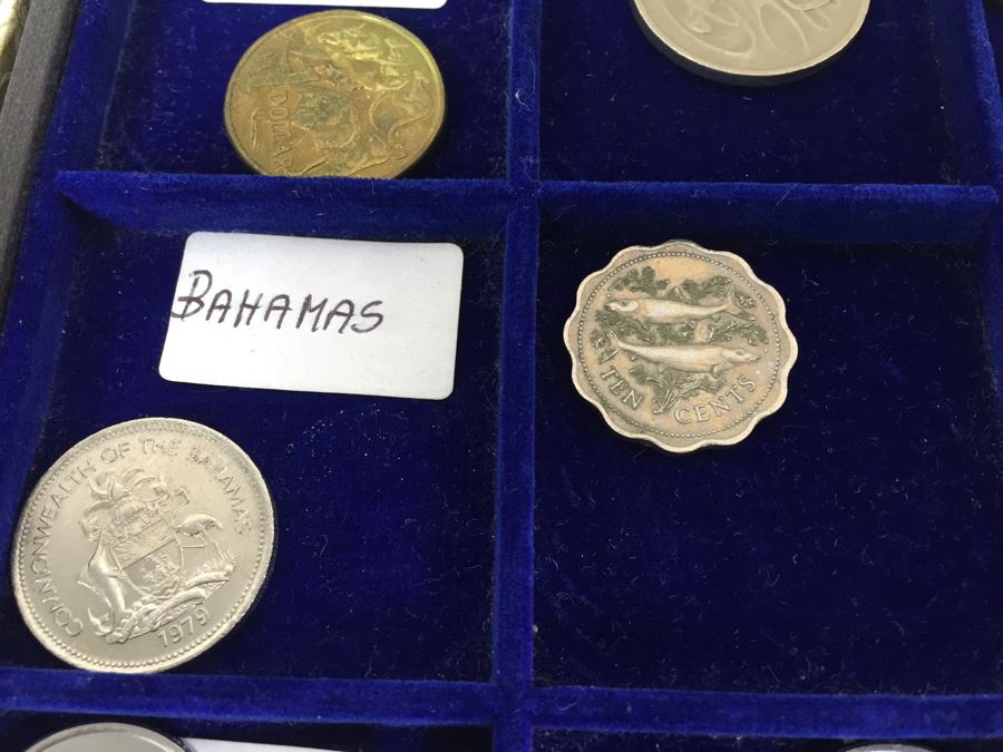 International Coin Collection In Nice 5-Drawer Presentation Box Organized By Country [Photo 17]