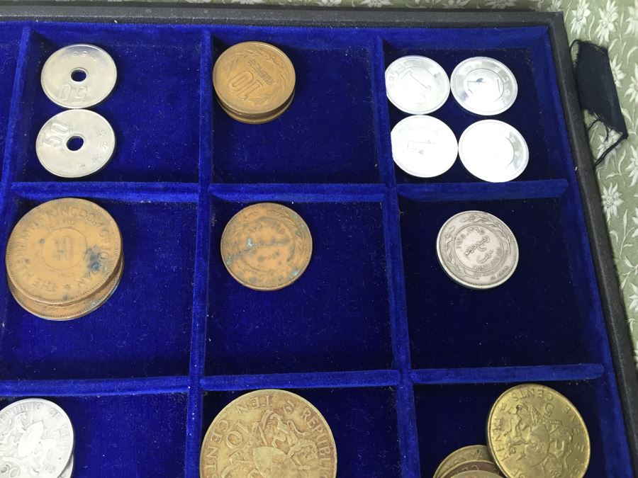 International Coin Collection In Nice 5-Drawer Presentation Box Organized By Country [Photo 60]