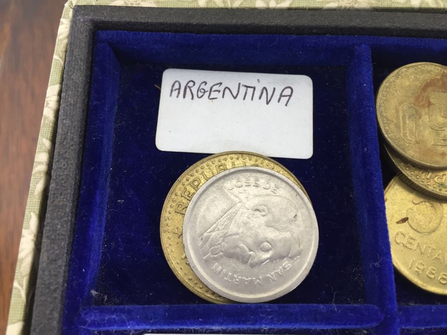 International Coin Collection In Nice 5-Drawer Presentation Box Organized By Country [Photo 11]