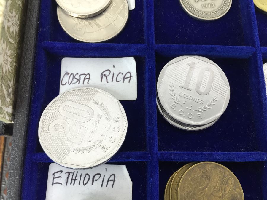 International Coin Collection In Nice 5-Drawer Presentation Box Organized By Country [Photo 26]