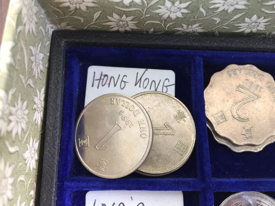 International Coin Collection In Nice 5-Drawer Presentation Box Organized By Country [Photo 48]