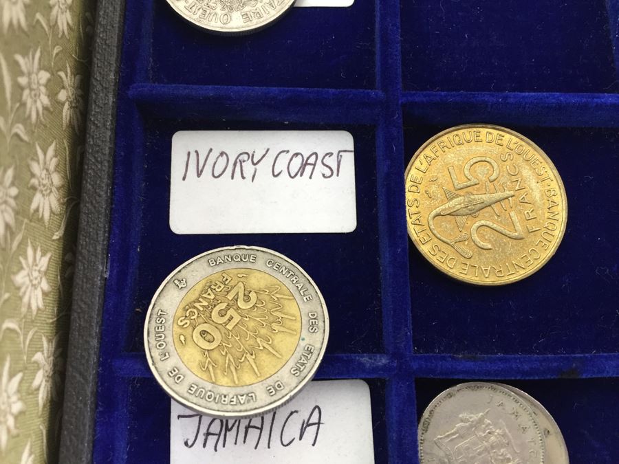 International Coin Collection In Nice 5-Drawer Presentation Box Organized By Country [Photo 41]