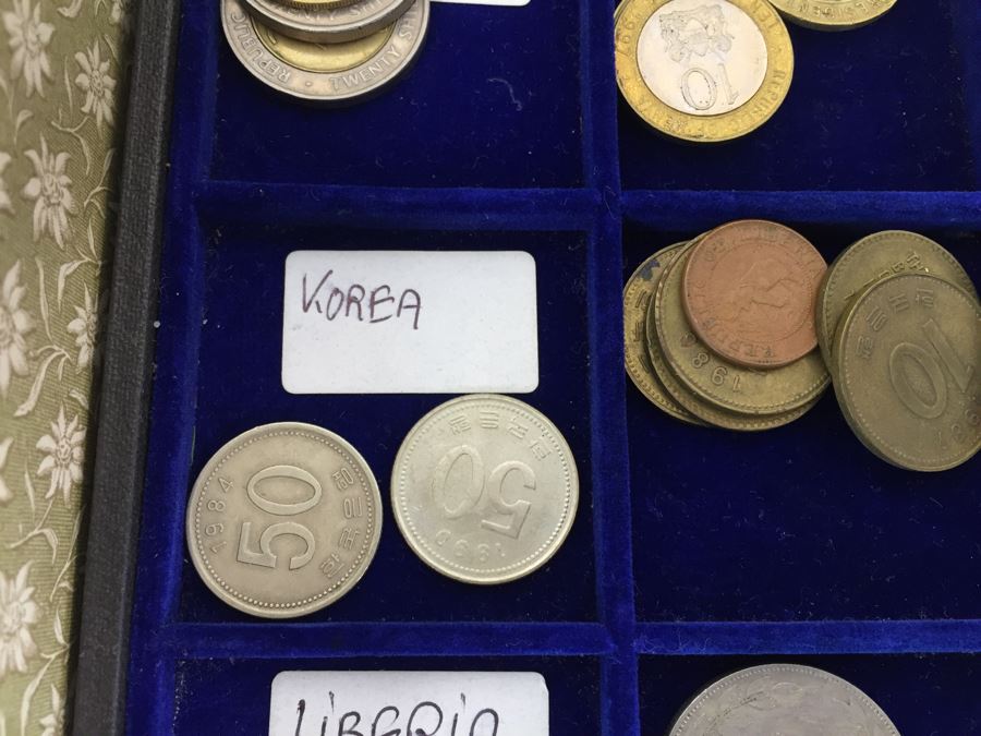 International Coin Collection In Nice 5-Drawer Presentation Box Organized By Country [Photo 53]