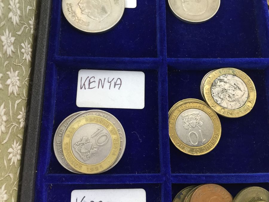 International Coin Collection In Nice 5-Drawer Presentation Box Organized By Country [Photo 55]