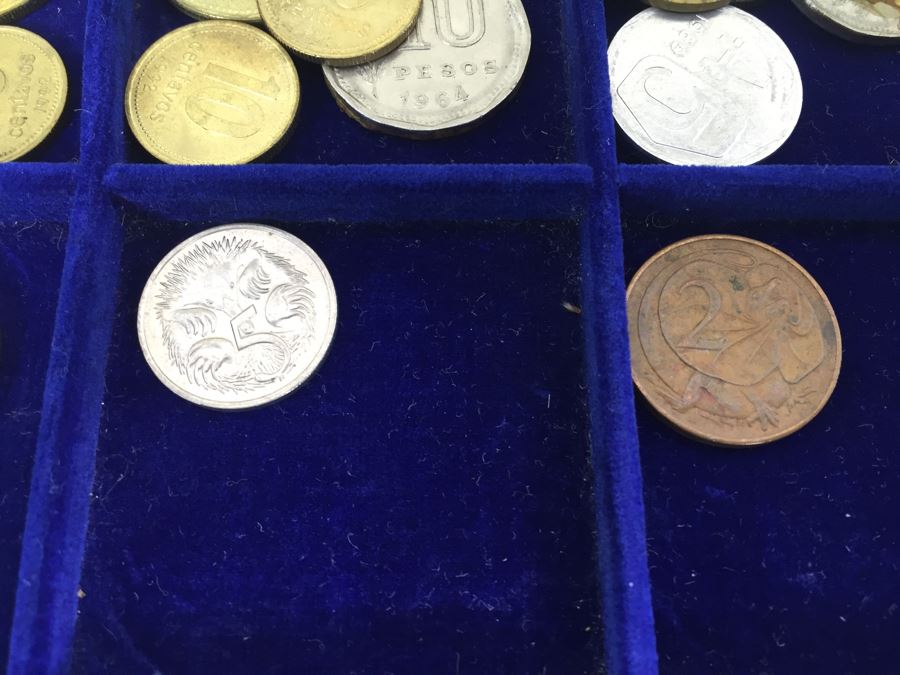 International Coin Collection In Nice 5-Drawer Presentation Box Organized By Country [Photo 15]