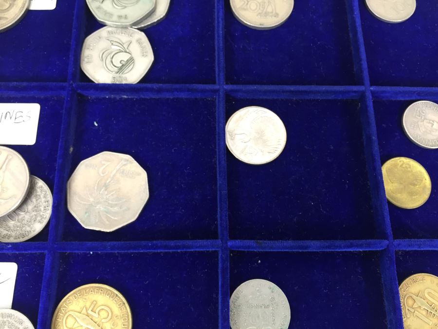 International Coin Collection In Nice 5-Drawer Presentation Box Organized By Country [Photo 68]