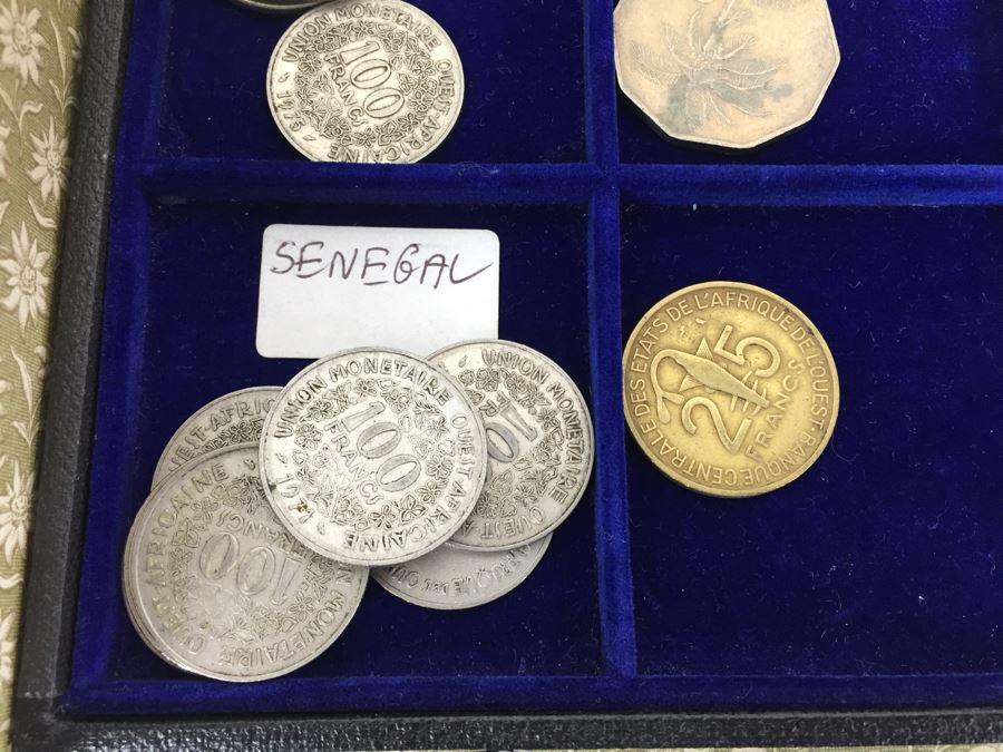 International Coin Collection In Nice 5-Drawer Presentation Box Organized By Country [Photo 65]