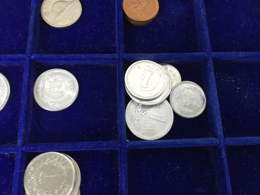 International Coin Collection In Nice 5-Drawer Presentation Box Organized By Country [Photo 31]