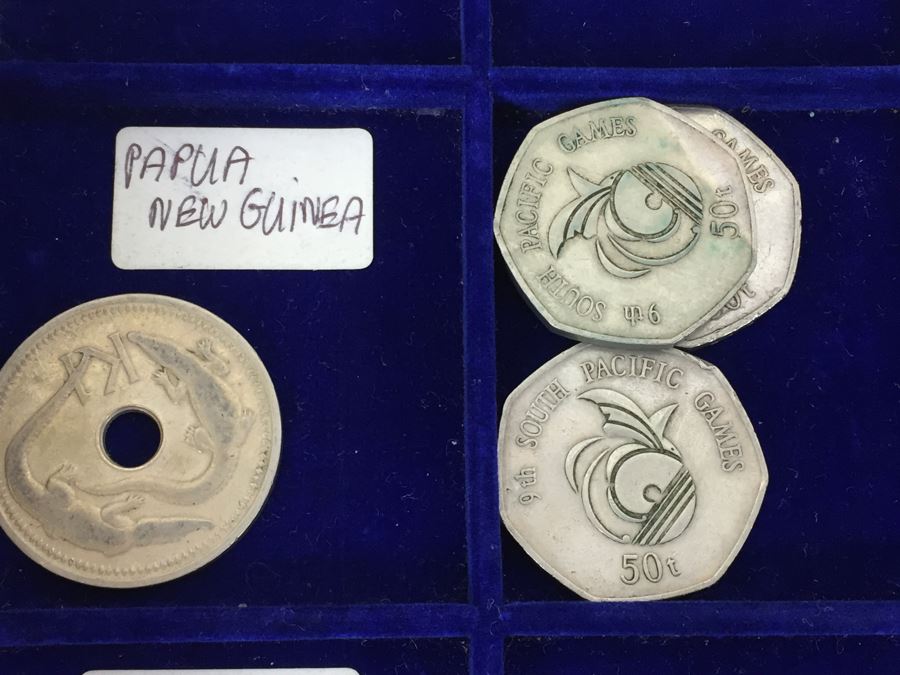 International Coin Collection In Nice 5-Drawer Presentation Box Organized By Country [Photo 72]