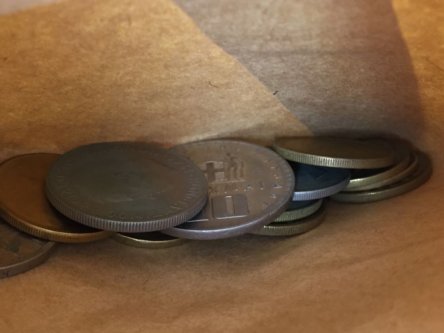 Huge Collection Of Internation Paper Money And Coins Organized By Country - Only Showing A Handful Of The Collection Within Shoebox [Photo 42]