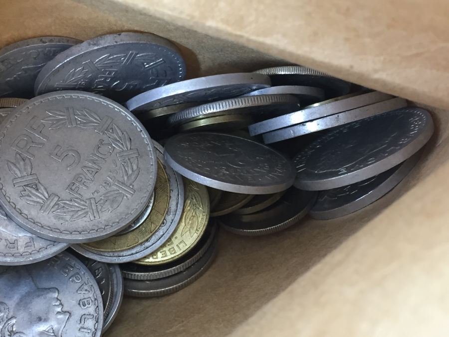 Huge Collection Of Internation Paper Money And Coins Organized By Country - Only Showing A Handful Of The Collection Within Shoebox [Photo 35]