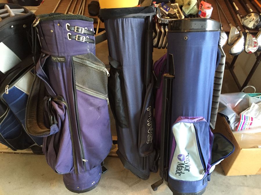 Huge Golfing Equipment Lot With Taylor Made And Ping Golf Clubs, Bags And Accessories [Photo 3]