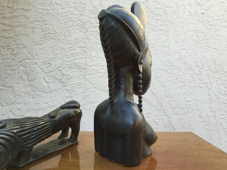 JUST ADDED - Pair Of African Carved Wood Sculptures [Photo 14]