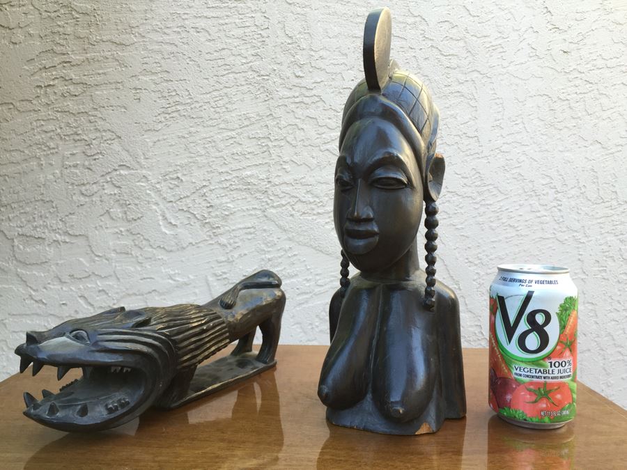 JUST ADDED - Pair Of African Carved Wood Sculptures [Photo 19]