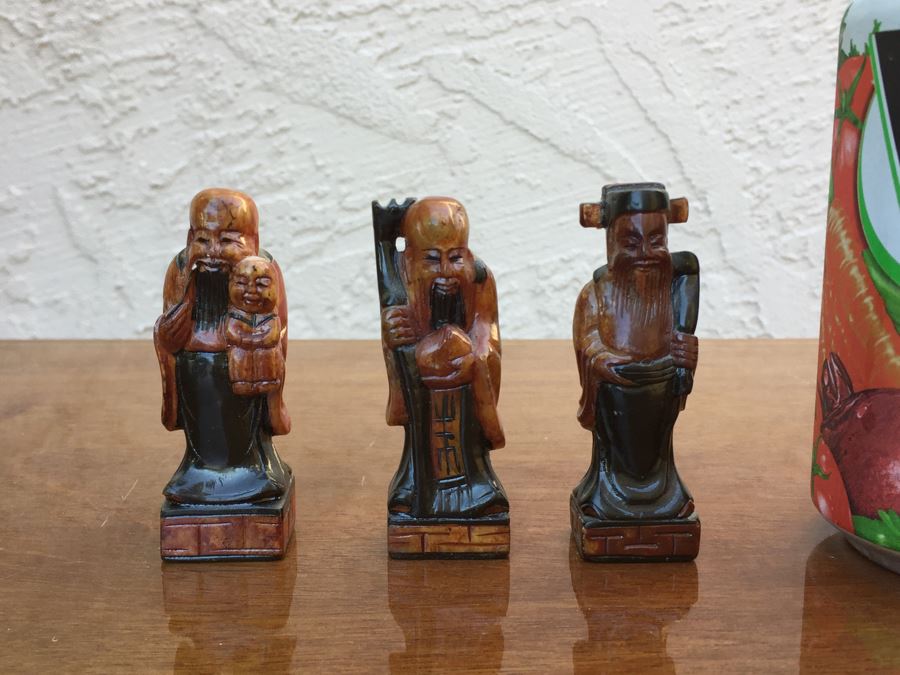 JUST ADDED - 3 Small Chinese Figurines [Photo 1]