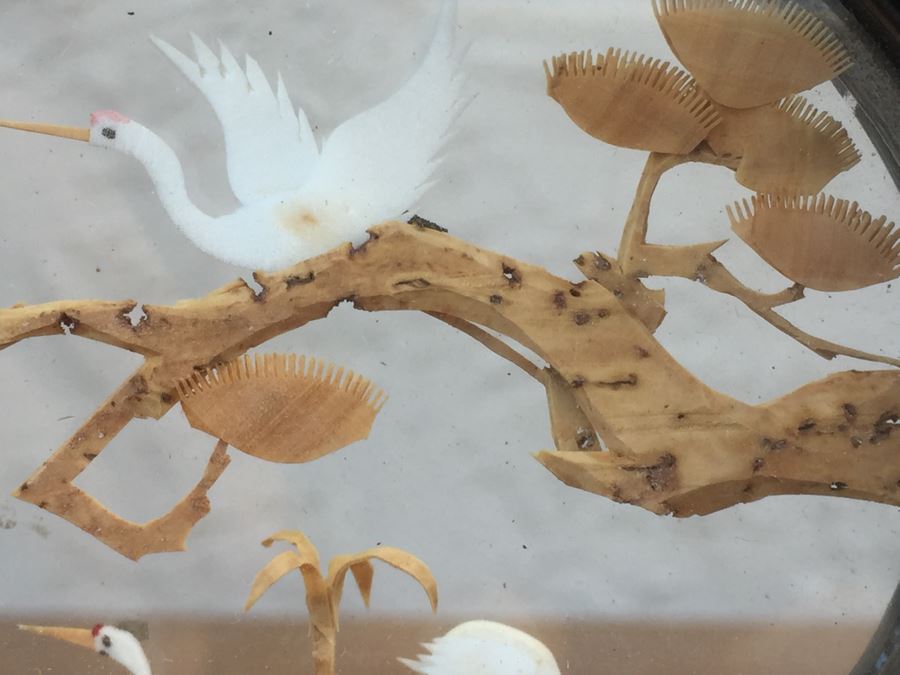 JUST ADDED - Small Chinese Cork Sculpture Art Vintage Diorama [Photo 7]