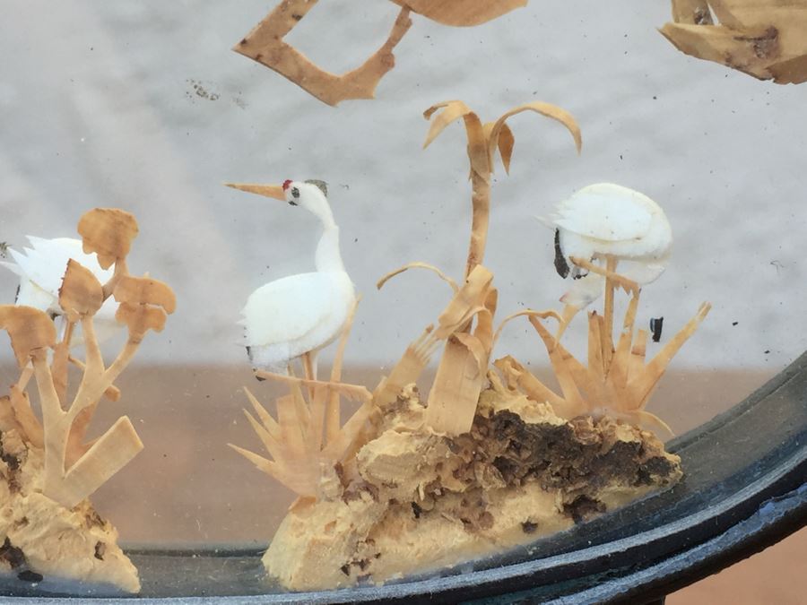 JUST ADDED - Small Chinese Cork Sculpture Art Vintage Diorama [Photo 8]