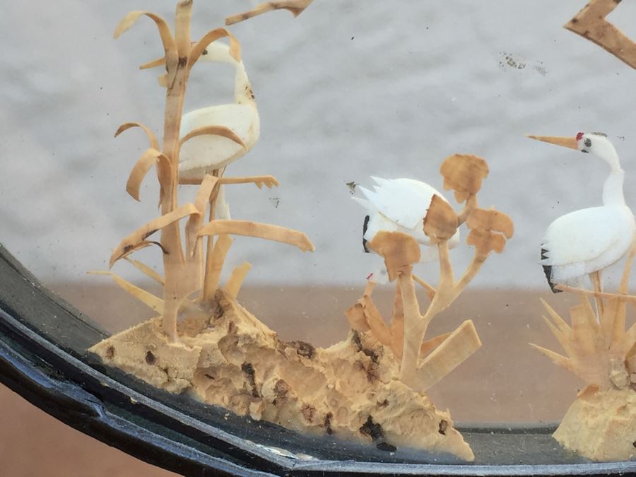 JUST ADDED - Small Chinese Cork Sculpture Art Vintage Diorama [Photo 9]