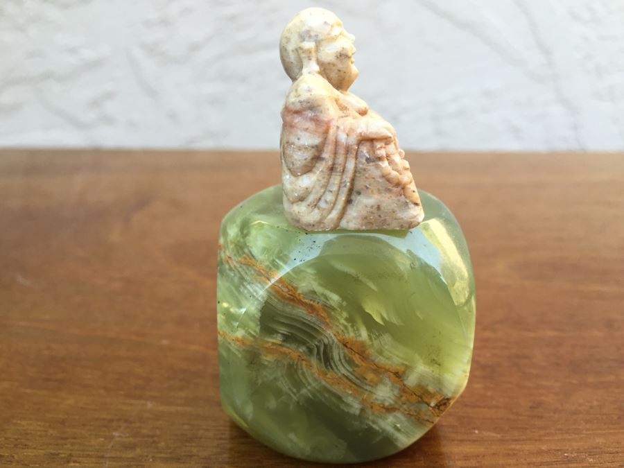 JUST ADDED - Small Stone Paperweight And Small Carved Stone Buddha [Photo 9]