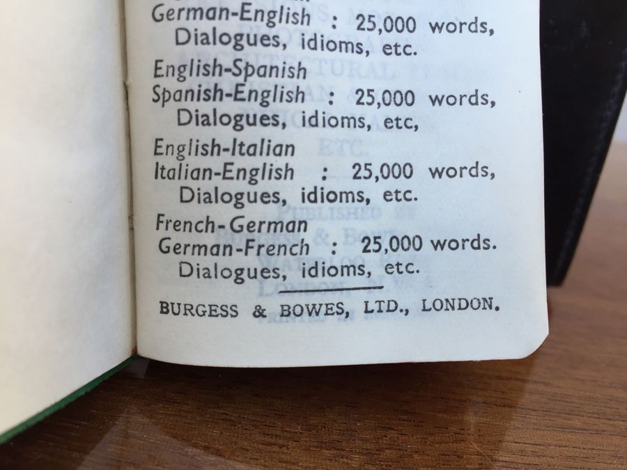 JUST ADDED - Sets Of Midget Series Dictionaries Burgess & Bowes, Ltd., London [Photo 11]