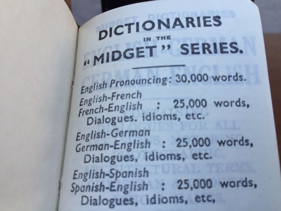 JUST ADDED - Sets Of Midget Series Dictionaries Burgess & Bowes, Ltd., London [Photo 10]