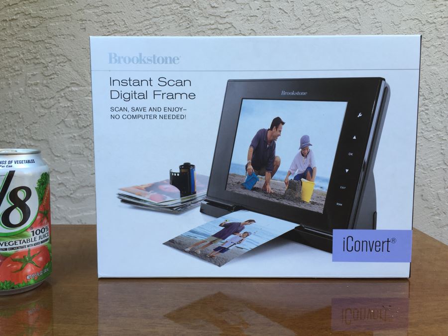 JUST ADDED - Brookstone Instant Scan Digital Frame iConvert With Box