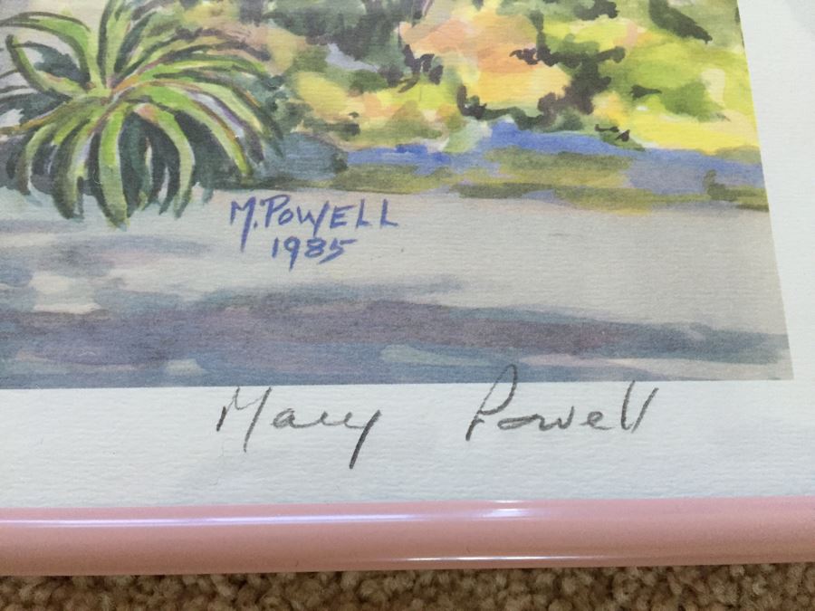 JUST ADDED - Framed Cambridge Beach Bermuda Signed Print By Mary Powell [Photo 2]