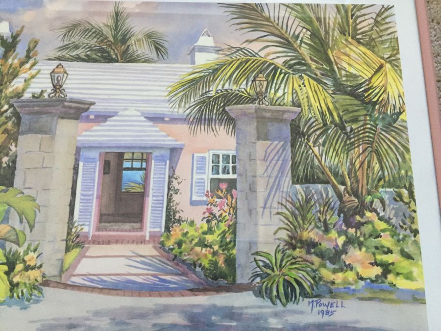JUST ADDED - Framed Cambridge Beach Bermuda Signed Print By Mary Powell [Photo 7]