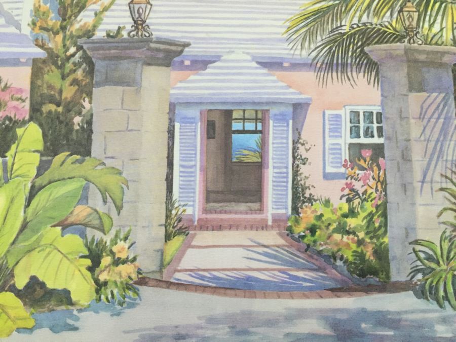 JUST ADDED - Framed Cambridge Beach Bermuda Signed Print By Mary Powell [Photo 8]