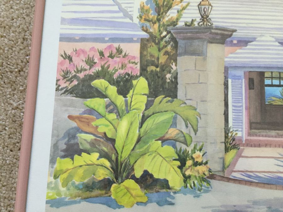 JUST ADDED - Framed Cambridge Beach Bermuda Signed Print By Mary Powell [Photo 9]