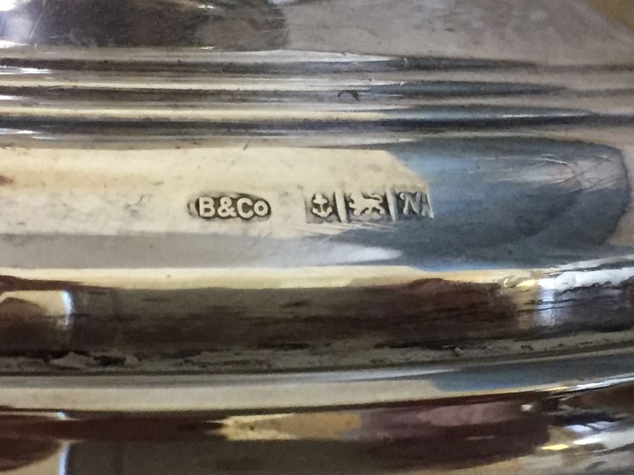 JUST ADDED - Vintage B & Co Sterling Silver Table Lamp With Shade [Photo 8]