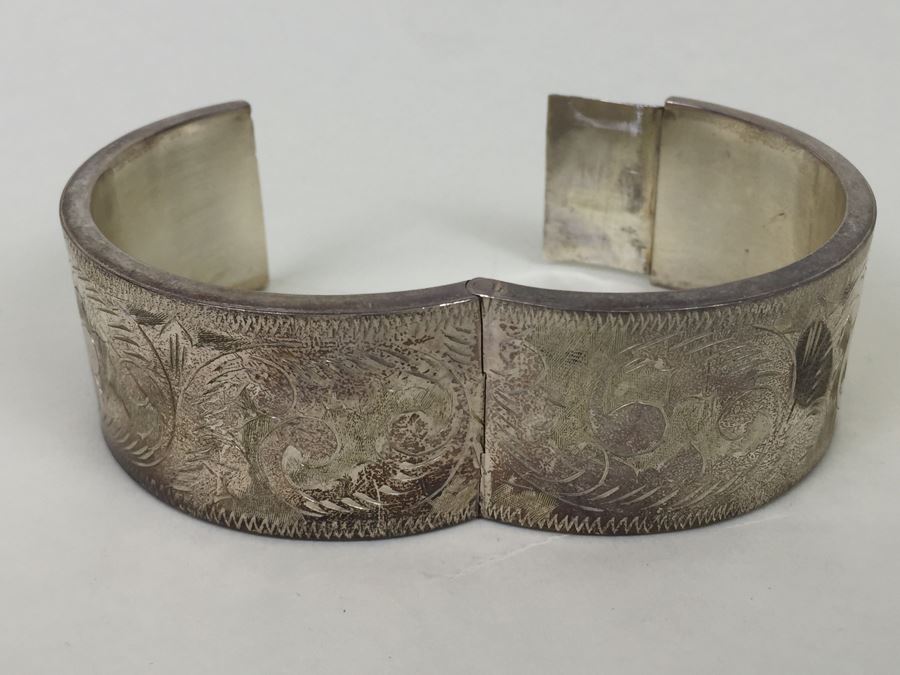 Large Signed Sterling Silver Bracelet 58.1g [Photo 2]