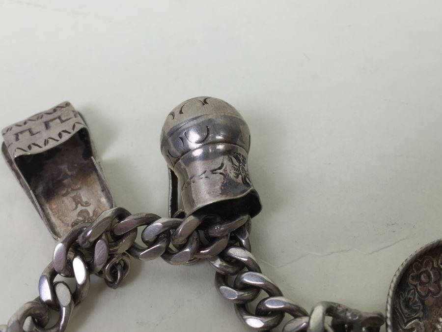 Vintage Sterling Silver Mexican Charm Bracelet 48.7g [Photo 10]