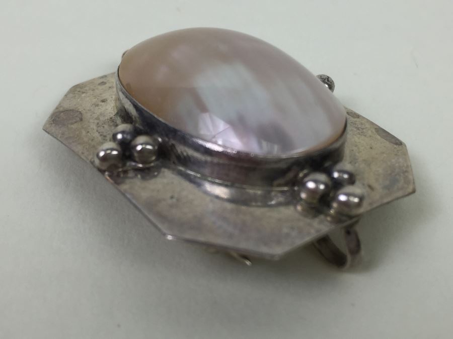 Vintage R. J. Apacheto Navajo Sterling Silver Brooch Pin Pendant 9.8g [Photo 6]