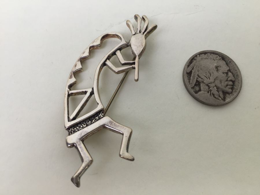 Signed Sterling Silver Brooch Pin 8.8g [Photo 2]