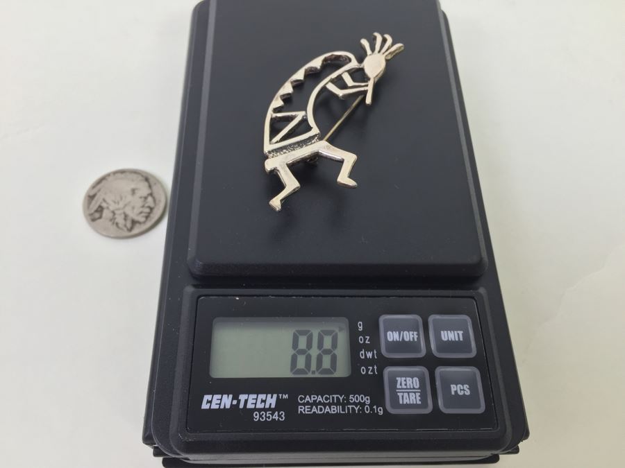 Signed Sterling Silver Brooch Pin 8.8g [Photo 12]