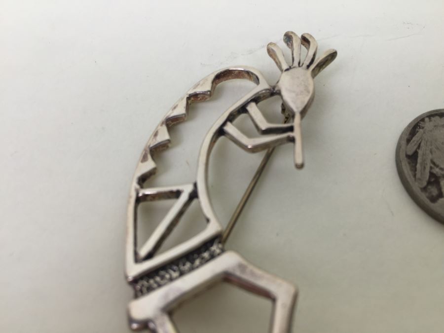 Signed Sterling Silver Brooch Pin 8.8g [Photo 6]