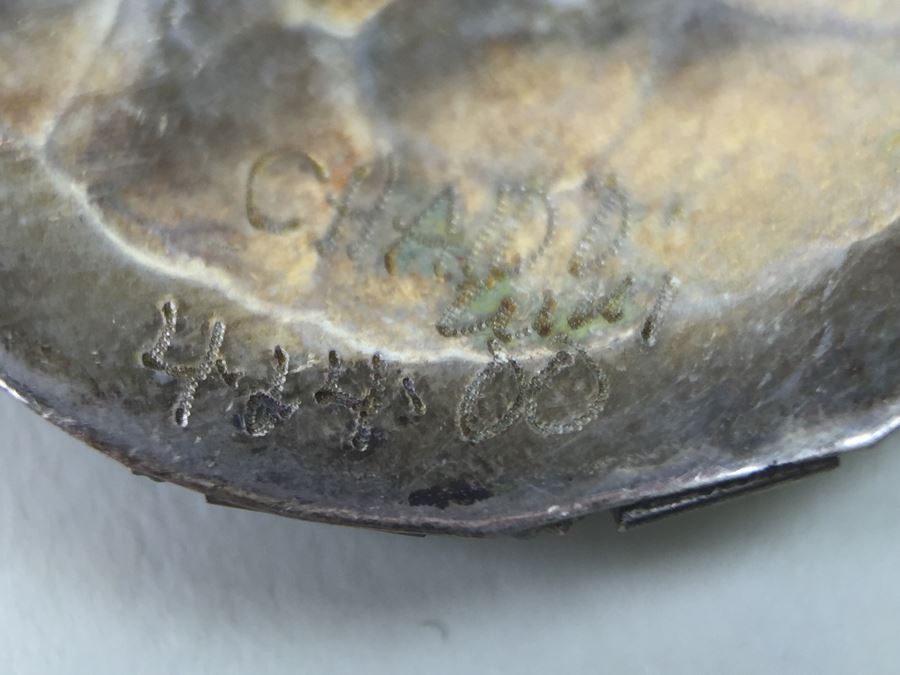 Sterling Silver With Turquoise Inlay Hand Crafted Earrings Signed 17.1g [Photo 13]