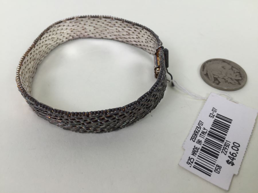 Sterling SIlver Italian Bracelet 32.3g New With Tags [Photo 1]
