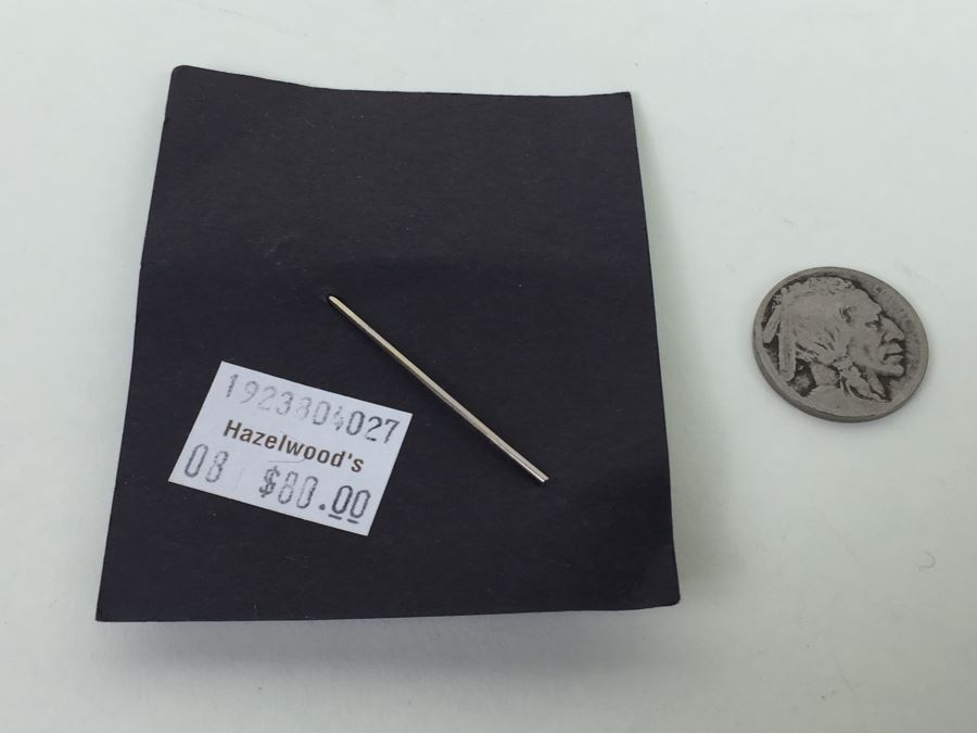 Vintage Sterling Silver Marcasite Brooch Pin Native American 5.0g [Photo 4]