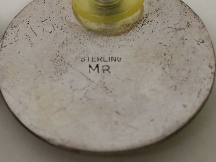 Vintage Sterling Silver Native American Earrings Signed MR 17.3g [Photo 8]