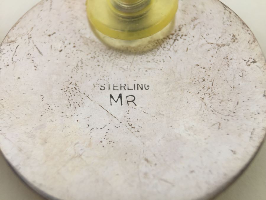 Vintage Sterling Silver Native American Earrings Signed MR 17.3g [Photo 3]