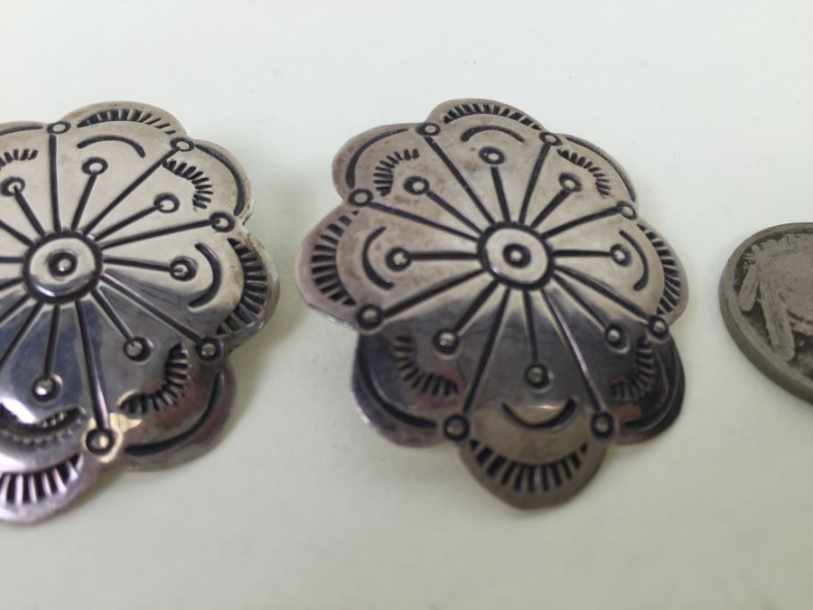 Vintage Sterling Silver Earrings 11.7g [Photo 5]