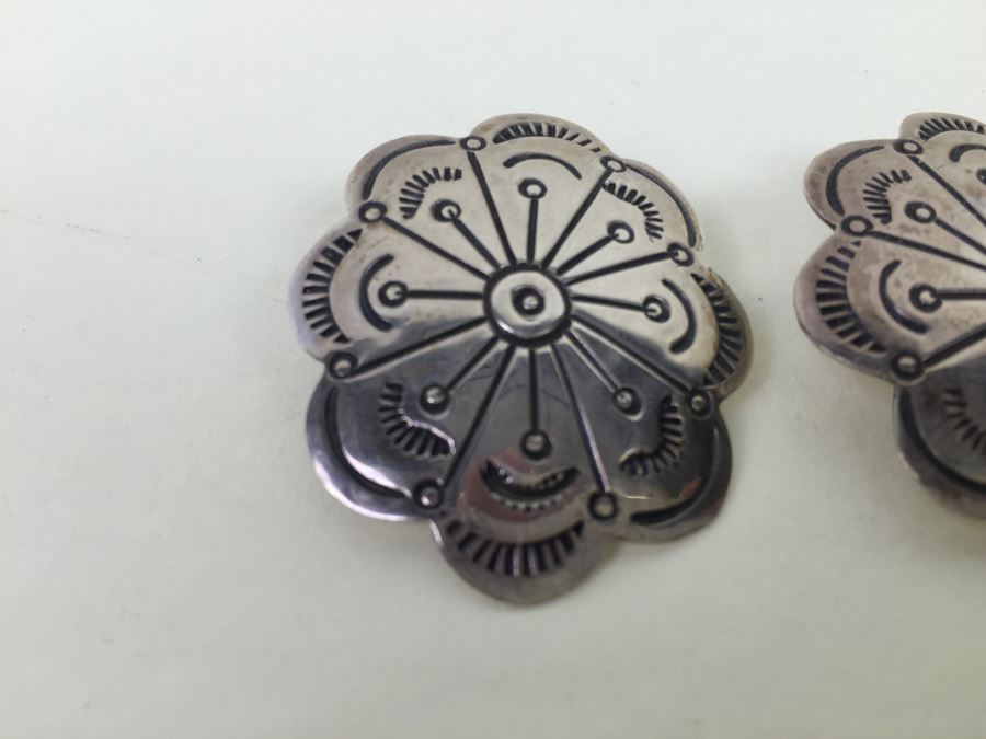 Vintage Sterling Silver Earrings 11.7g [Photo 4]