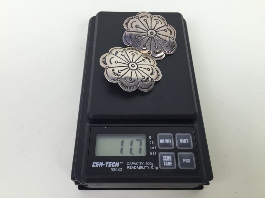 Vintage Sterling Silver Earrings 11.7g [Photo 8]