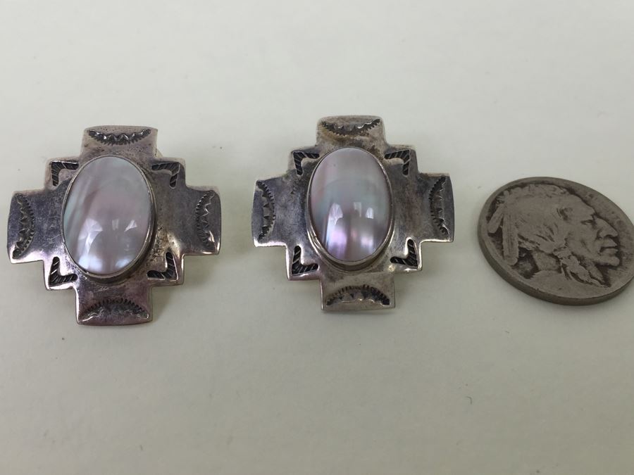 Vintage Sterling Silver Earrings 9.0g [Photo 1]
