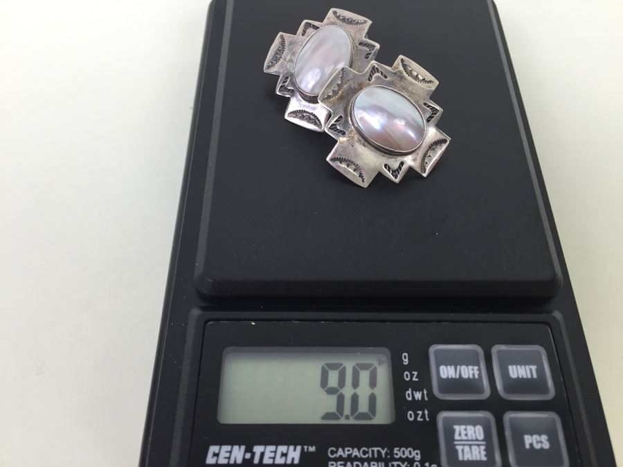 Vintage Sterling Silver Earrings 9.0g [Photo 8]